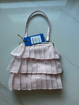 Vintage Light Pink Ruffled Evening Purse -RSV|118087