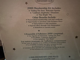 Snowbabies Figurine Friendship Club 2000 Kit #62 VV MTS|95135