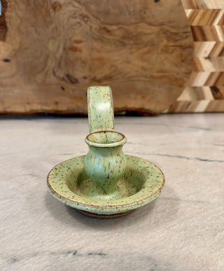 Chamber Candlestick studio art handmade, Green color|107101