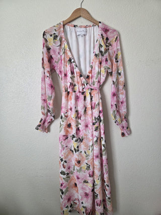 Charles Henry floral wrap dress RSV