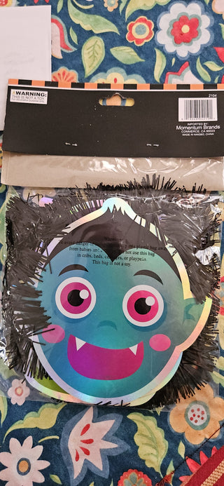 Happy Halloween tinsel garland, 7ft, RSV|104640