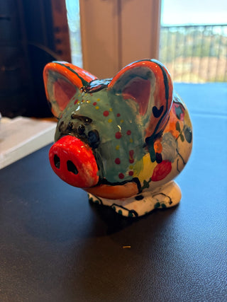 Ceramic Piggy Bank - multi colored|118432