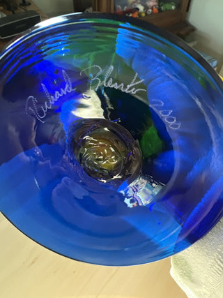 Blenko Fan Vase Signed w/sticker RSV|66298