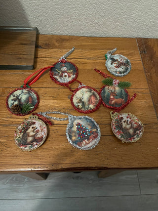 Wood Decoupage Ornaments|129503