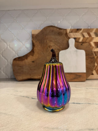 Iridescent Gourd 7.5" glass|113104