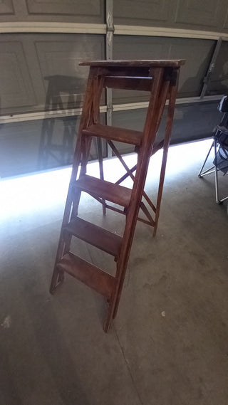 SZ Vtg 19th Century Library Ladder RCD