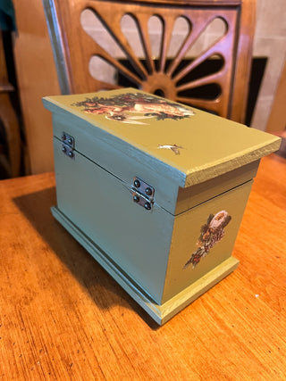 Custom Designed Floral/Angel Wooden Storage Box RSV|123807