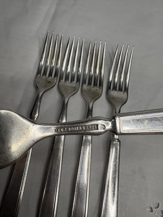 1847 Rogers Bros Silver Plate Forks (set of 5) RSV