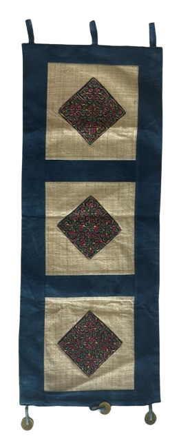 Hemp  Braided Thread Reverse Applique Wall Hanger|113584