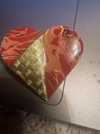 Heart art pin with Resin #62 VV MTS