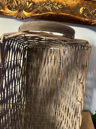 Basket Gray Wire Frame Wicker mts|131276