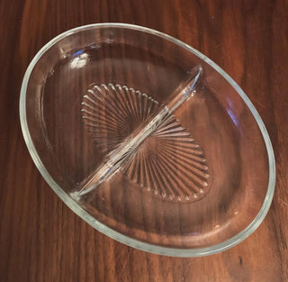Clear Burst Dish w/ Dividers|107605