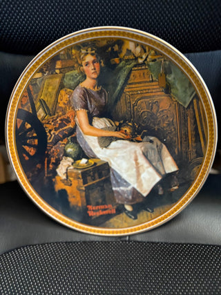 Collector's Plate - Ltd. Ed. "Dreaming in the attic" by Norman Rockwell