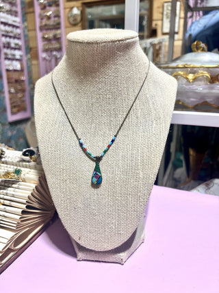 Vintage Southwest Inlay Necklace MTS