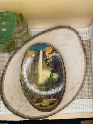 MCM waterfall on wood wall hanging RSV|89002