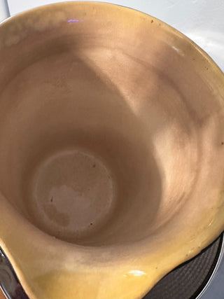 Pitcher Patina Yellow 11 inch Vintage 1950's MTS|102128