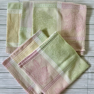 Pastel Spring Cotton Napkins (5) Vtg  RCD|64644