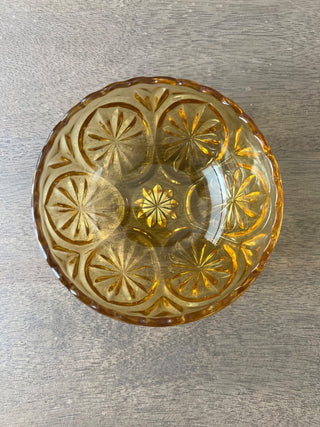 Vintage amber glass bowl|59949