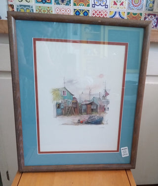 MW Mads Stage Harbor Scene Watercolor MTS|108004