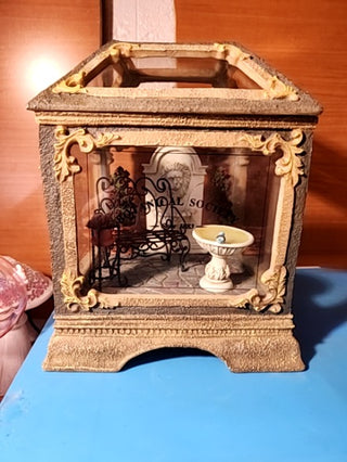 Botanical diorama, in shadow box pieces are removable