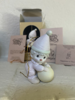 1985 Enesco Precious Moments Ornament RSV Happiness is The Lord|127950