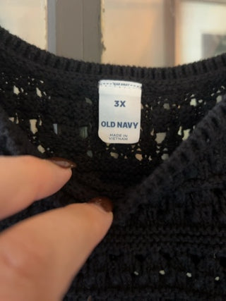 Old Navy Cropped Open-Knit Sweater Tank Top Size 3X