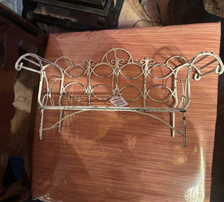 Shabby Chic Painted Metal Tabletop bench #63 VV MTS