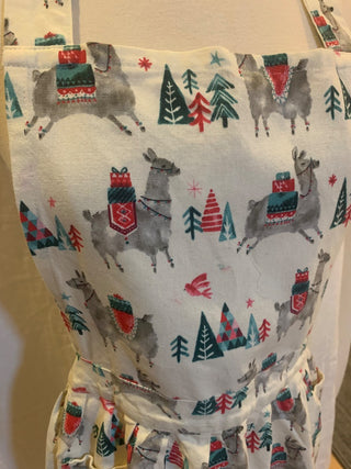 LLama Christmas apron w/pockets MTS|141387