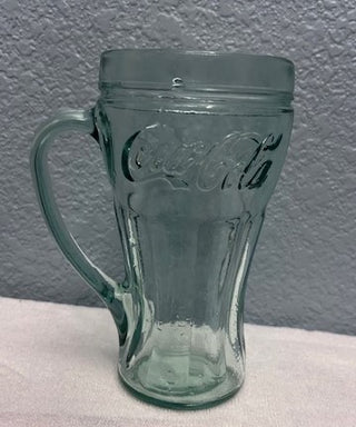COCA COLA GLASS MUG, GREEN GLASS|62899