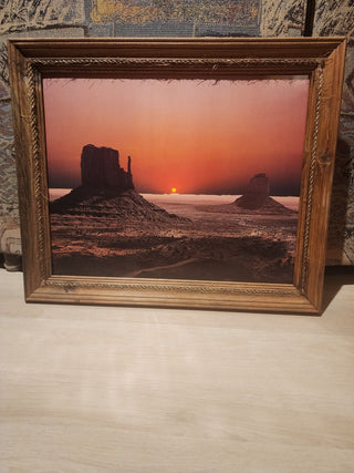 Vtg Photo Framed Monument Valley RSV