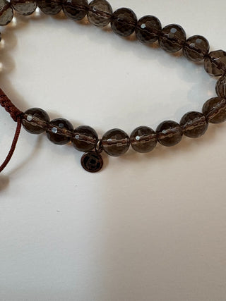 Bracelet - Smokey Brown Quartz bracelet (healing crystal) adjustable RCD|118445