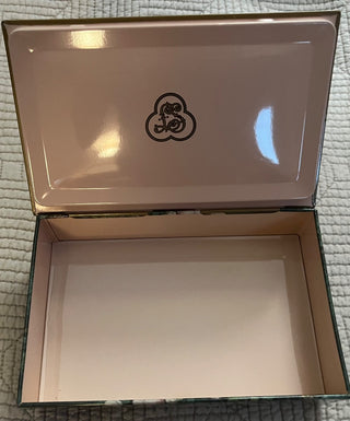 BEAUTIFUL ROMANTIC "BOWER OF ROSES" HEAVY DUTY TIN MADE FOR HIGH QUALITY LOUIS SHERRY NEW YORK CHOCOLATES (KJS) RCD|111443