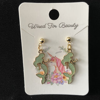 green mermaid earrings RSV