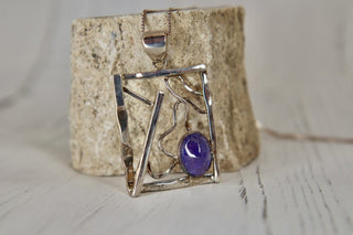 925 Artisan Geometric Tanzanite Necklace MTS|151540