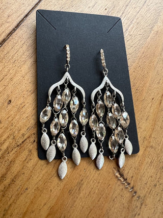 Silver chandelier style earrings MTS|92072
