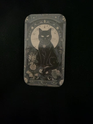 Black Cat Tin Matchbox