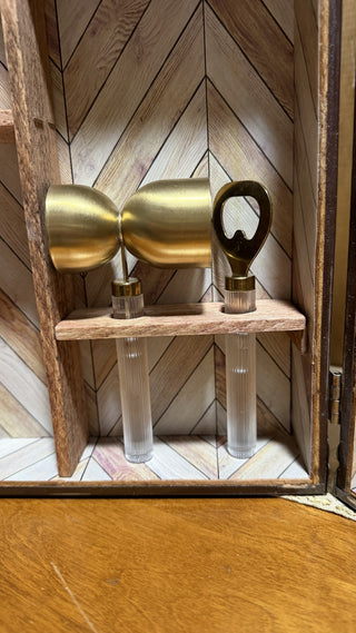 NY Up-cyled Small Wooden Mini Bar RCD|122897