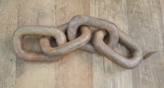 MW Acacia Wood Chain Link Decor|90621