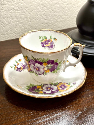 VINTAGE 'CUP AND SAUCER "ROSLYN". RSV|50584