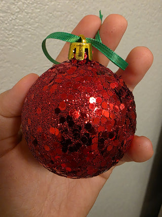 Red Glitter Ornament 1pc RSV|125124