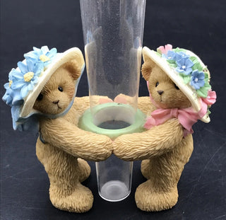 2003 Cherished Teddies Club Exclusive Vase Figurine 865060 Enesco #63 VV MTS|114972