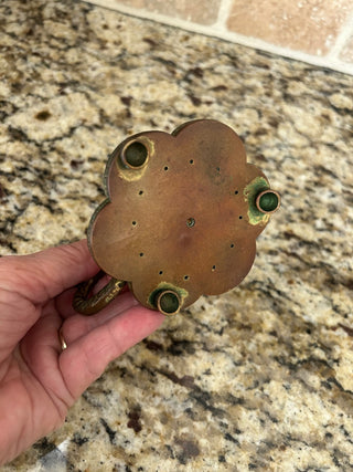 Brass with Stone Inlay Candle Holder   MTS|116316
