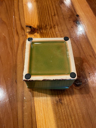 Ceramic Green Lidded Box "JOY" ~MTS|114651