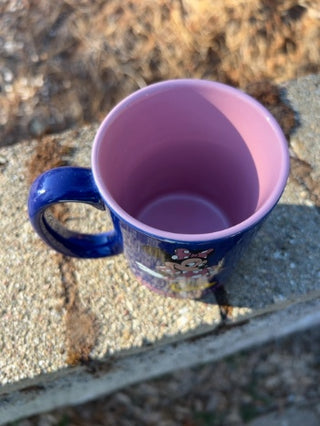 Disneyland Coffee Mug Cup Purple MINNIE MOUSE Pink 16 oz Thailand EUC