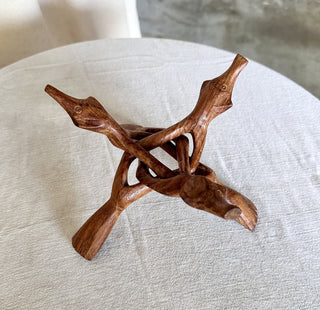 Hand Carved Wood Tripod (LZD - RSV)|71617