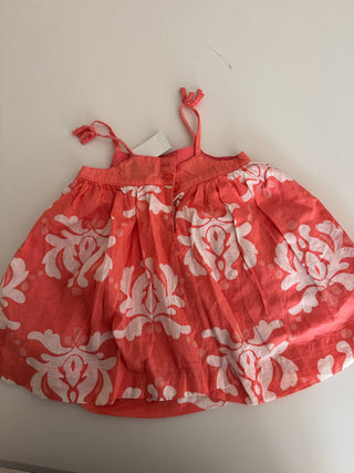 3-6M. Coral and White Print Sundress - RSV
