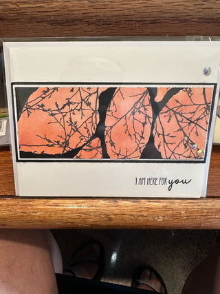Sympathy:  "I'm here for you..."  shaker card mh RCD
