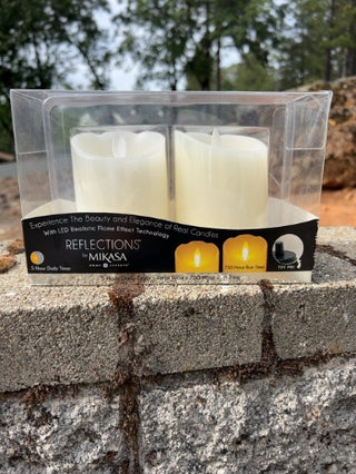 NEW Mikasa Reflections Home Accents flameless LED pillar candles