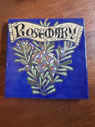 AS IS   Vintage TRITON Tile Trivet Rosemary  RSV|57437