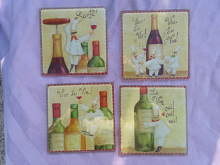 Set of 4 glass coasters MTS